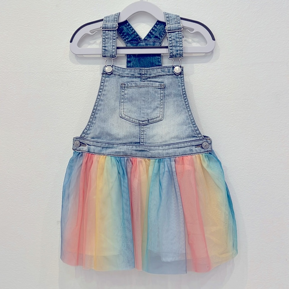 Epic Threads Denim Rainbow Tulle  Dressalls Skirtall girl tutu dress Jean size5